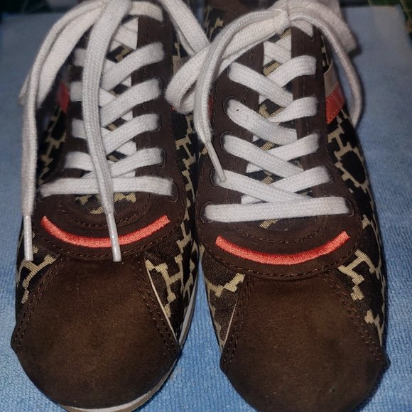 Tommy Hilfiger Tw Princess Brown Sneaker Shoe Size 7M - Picture 1 of 8